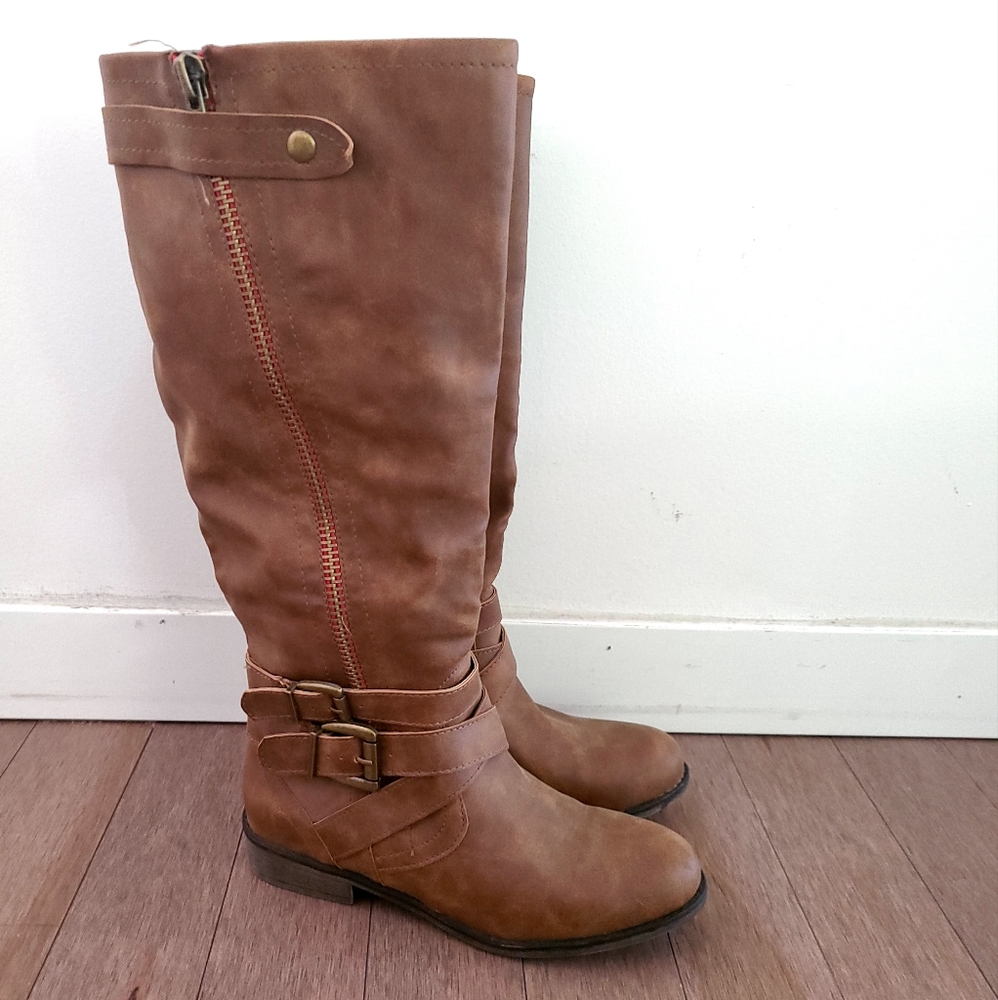 Madden Girl tan boots
